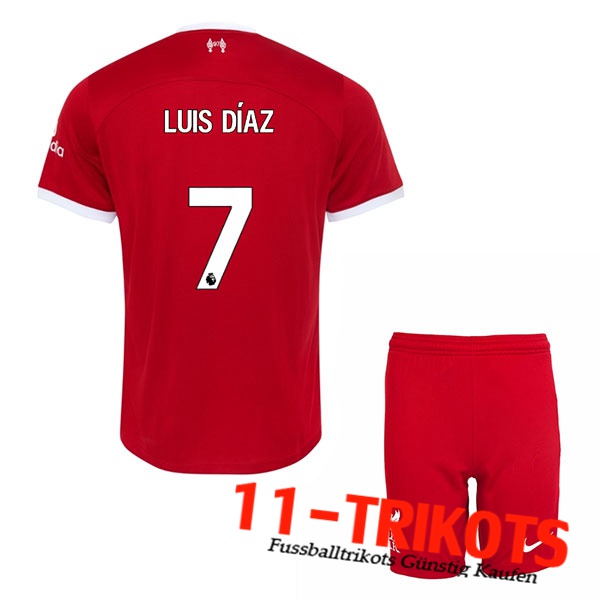 Liverpool (LUIS DÍAZ #7) Kinders 2023/2024 Heimtrikot