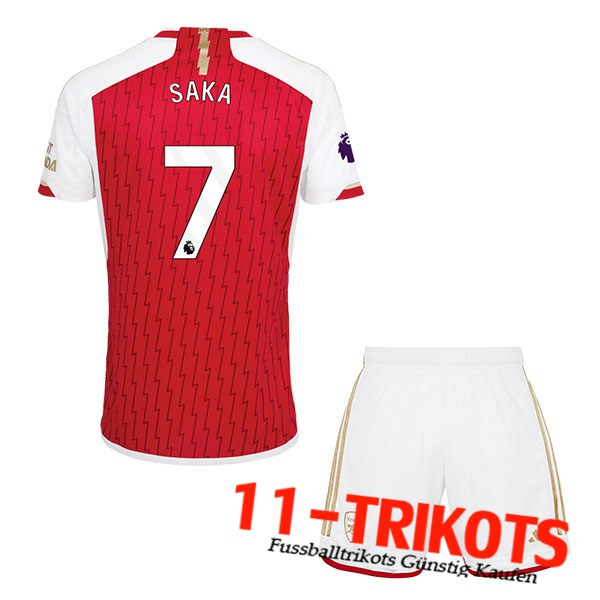 Arsenal (SAKA #7) Kinders 2023/2024 Heimtrikot