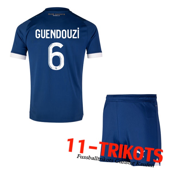 Marseille (GUENDOUZI #6) Kinders 2023/2024 Auswärtstrikot