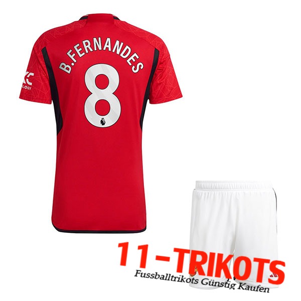 Manchester United (B. FERNANDES #8) Kinders 2023/2024 Heimtrikot