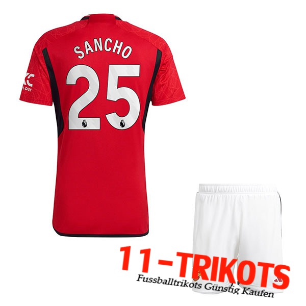 Manchester United (SANCHO #25) Kinders 2023/2024 Heimtrikot