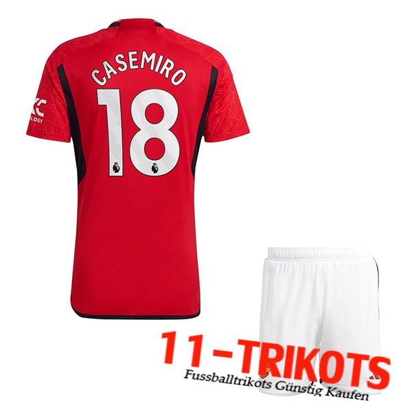 Manchester United (CASEMIRO #18) Kinders 2023/2024 Heimtrikot