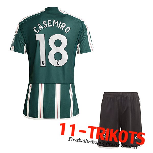 Manchester United (CASEMIRO #18) Kinders 2023/2024 Auswärtstrikot