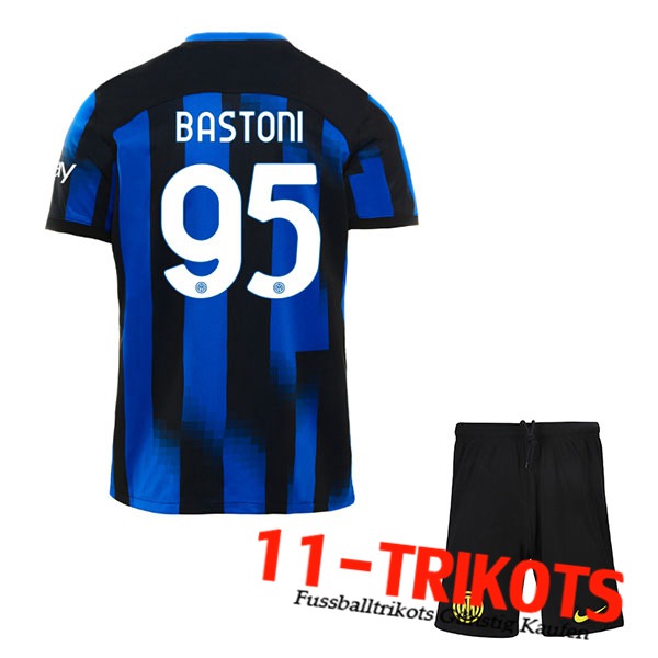 Inter Milan (BASTONI #95) Kinders 2023/2024 Heimtrikot