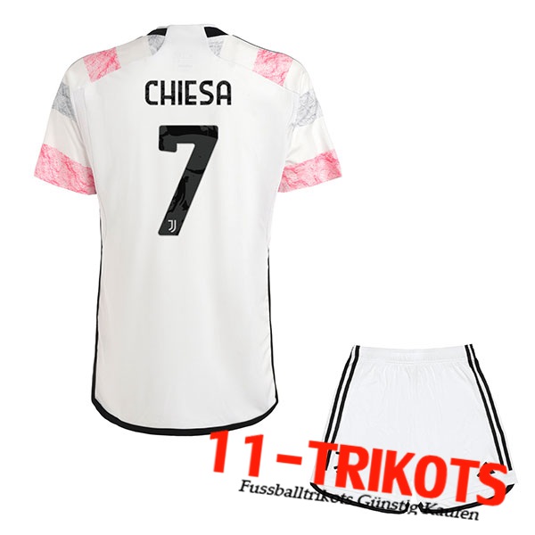 Juventus (CHIESA #7) Kinders 2023/2024 Auswärtstrikot