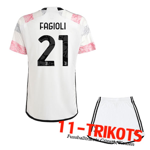 Juventus (FAGIOLI #21) Kinders 2023/2024 Auswärtstrikot