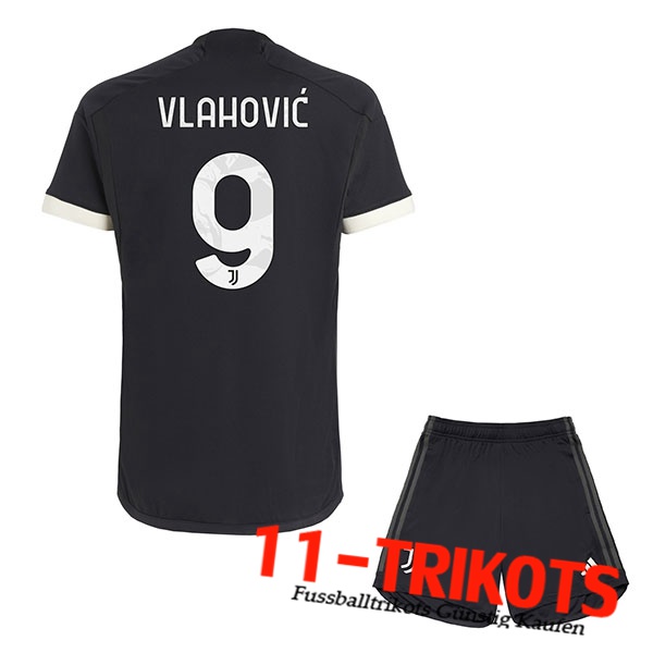 Juventus (VLAHOVIC #9) Kinders 2023/2024 Third Trikot