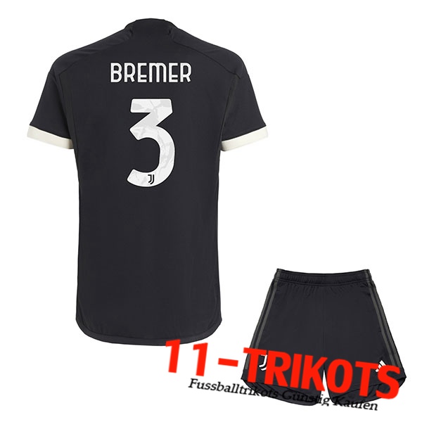 Juventus (BREMER #3) Kinders 2023/2024 Third Trikot