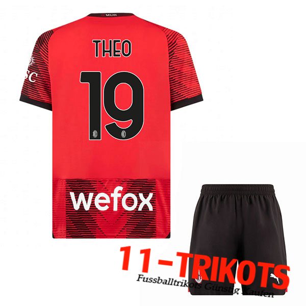 AC Milan (THEO #19) Kinders 2023/2024 Heimtrikot