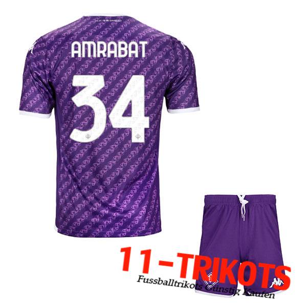 ACF Fiorentina (AMRABAT #34) Kinders 2023/2024 Heimtrikot
