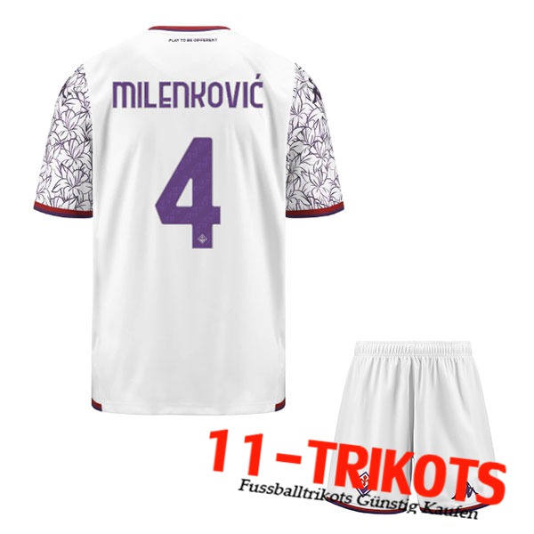 ACF Fiorentina (MILENKOVIC #4) Kinders 2023/2024 Auswärtstrikot