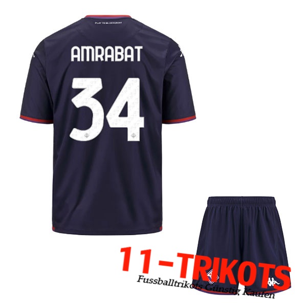 ACF Fiorentina (AMRABAT #34) Kinders 2023/2024 Third Trikot