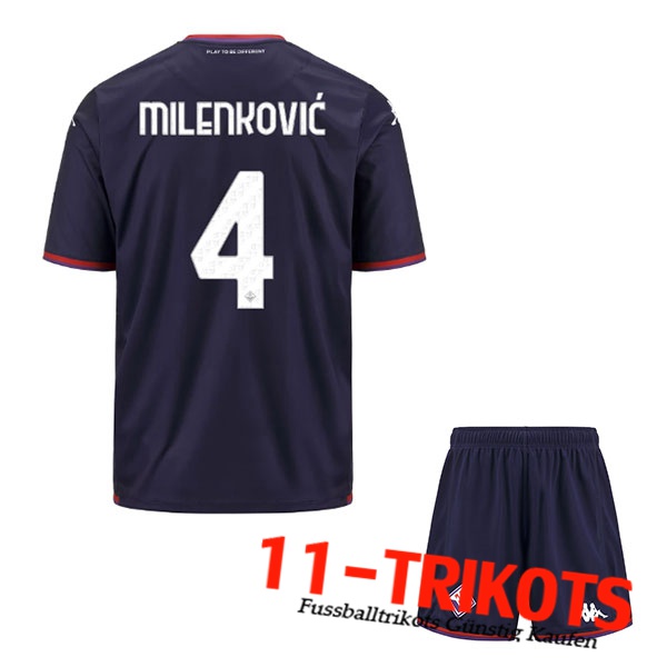 ACF Fiorentina (MILENKOVIC #4) Kinders 2023/2024 Third Trikot