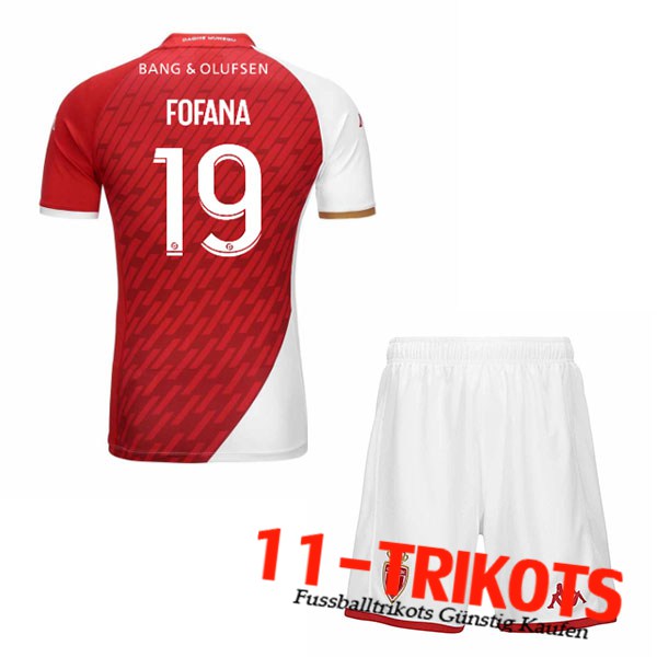 AS Monaco (FOFANA #19) Kinders 2023/2024 Heimtrikot