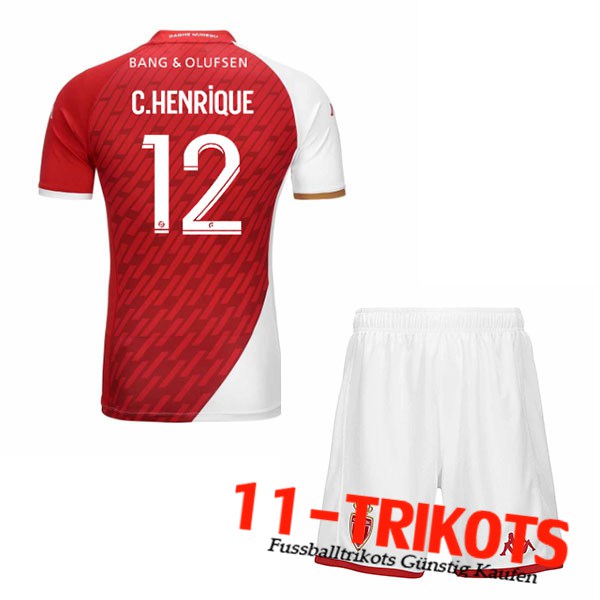 AS Monaco (C.HENRIQUE #12) Kinders 2023/2024 Heimtrikot