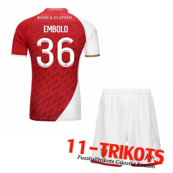 AS Monaco (EMBOLO #36) Kinders 2023/2024 Heimtrikot