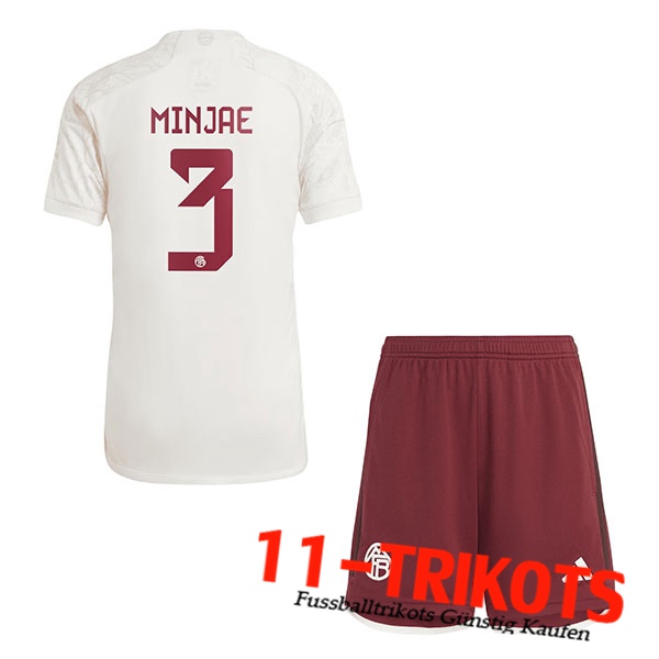 Bayern München (MINJAE #3) Kinders 2023/2024 Third Trikot