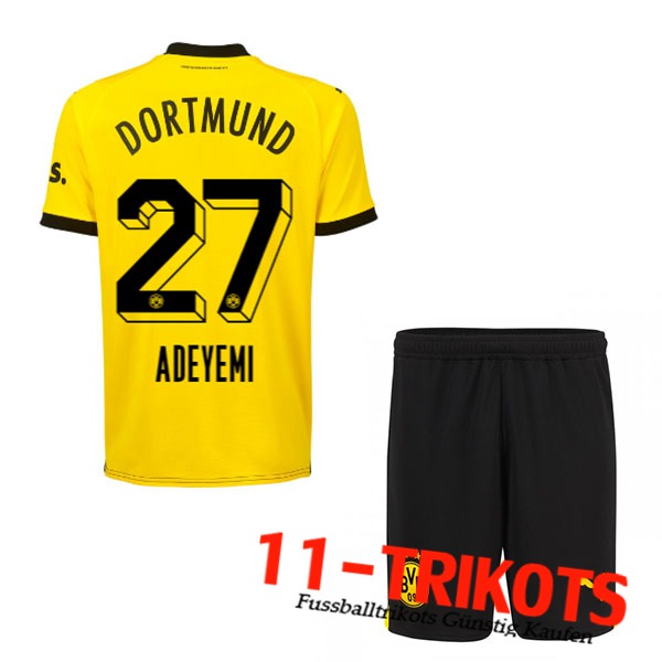 Dortmund BVB (ADEYEMI #27) Kinders 2023/2024 Heimtrikot