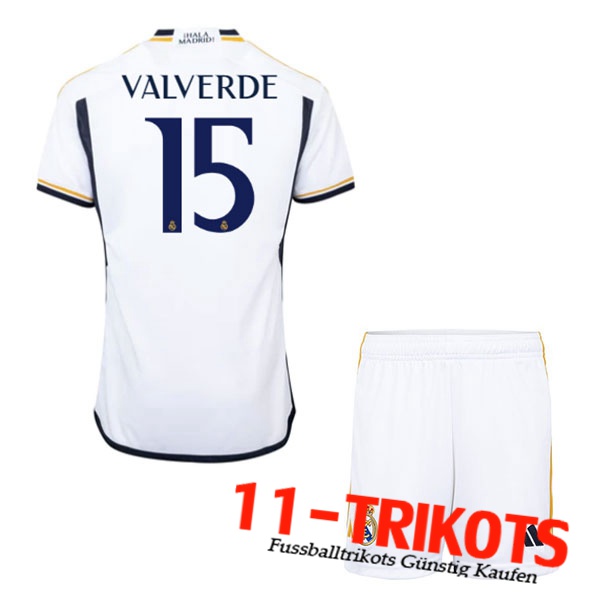 Real Madrid (VALVERDE #15) Kinders 2023/2024 Heimtrikot