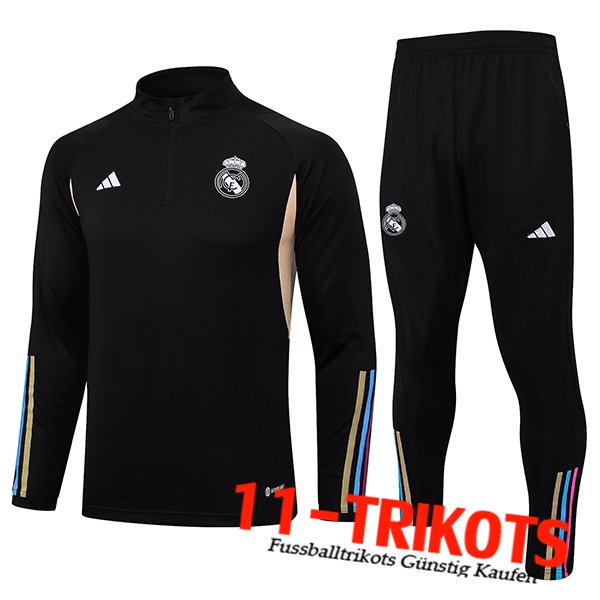 Real Madrid Trainingsanzug Schwarz 2023/2024 -02