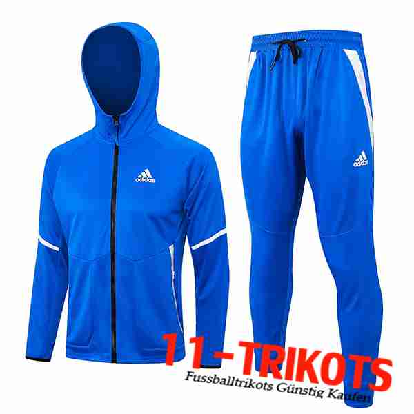 Adidas Trainingsanzug Mit Kapuze Trainingsjacke Windbreaker Blau 2023/2024