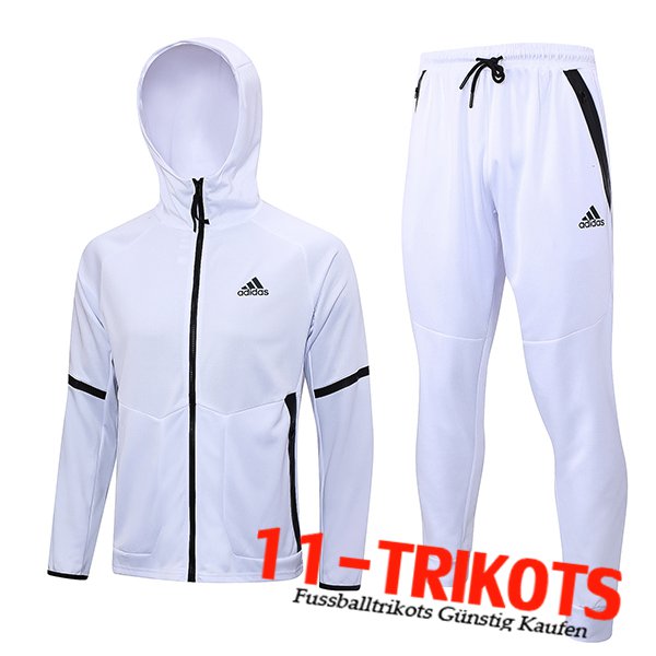 Adidas Trainingsanzug Mit Kapuze Trainingsjacke Windbreaker Weiß 2023/2024