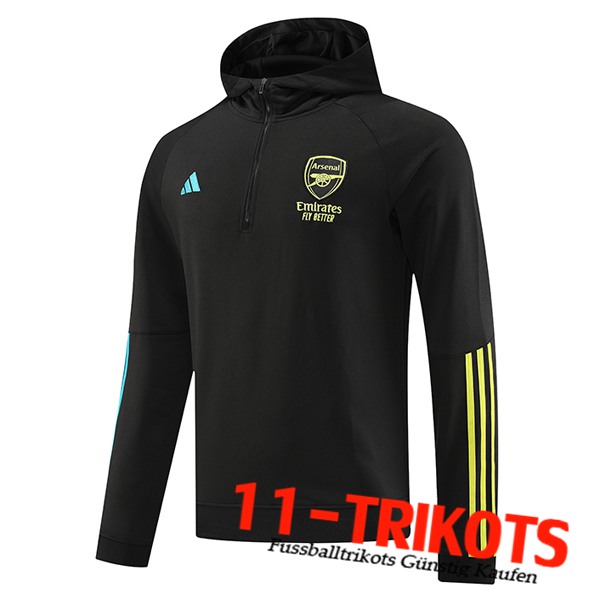 Arsenal Training Sweatshirt Mit Kapuze Schwarz 2023/2024