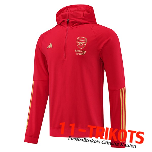 Arsenal Training Sweatshirt Mit Kapuze Rot 2023/2024