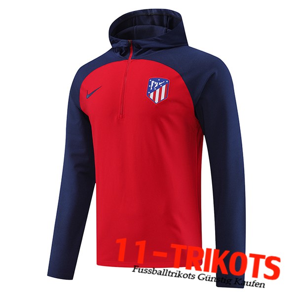 Atletico Madrid Training Sweatshirt Mit Kapuze Rot 2023/2024