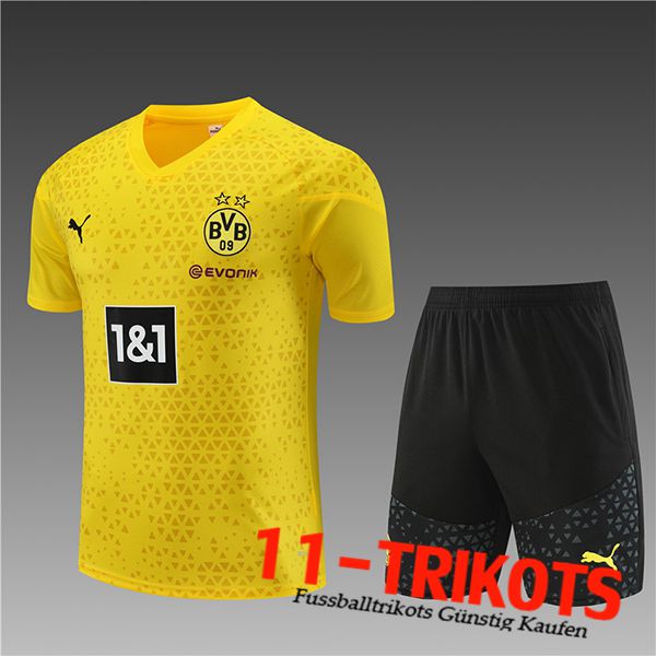 Dortmund Training T-Shirts + Shorts Kinder Gelb 2023/2024