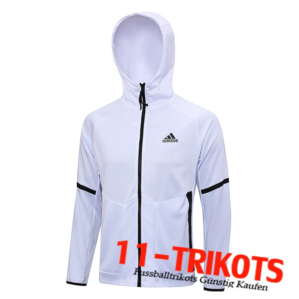 Adidas Trainingsjacke Mit Kapuze Weiß 2023/2024