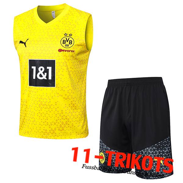 Dortmund Trainings-Tanktop + Shorts Gelb 2023/2024