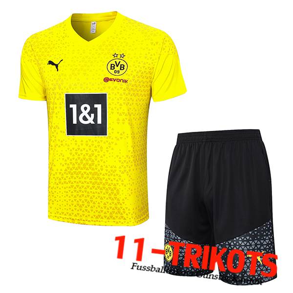 Dortmund Trainingstrikot + Shorts Gelb 2023/2024 -03