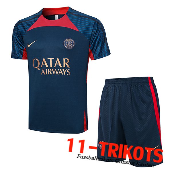 PSG Trainingstrikot + Shorts Navy blau 2023/2024 -03