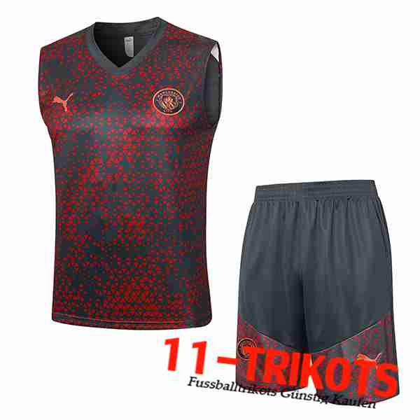 Manchester City Trainings-Tanktop + Shorts Grau 2023/2024