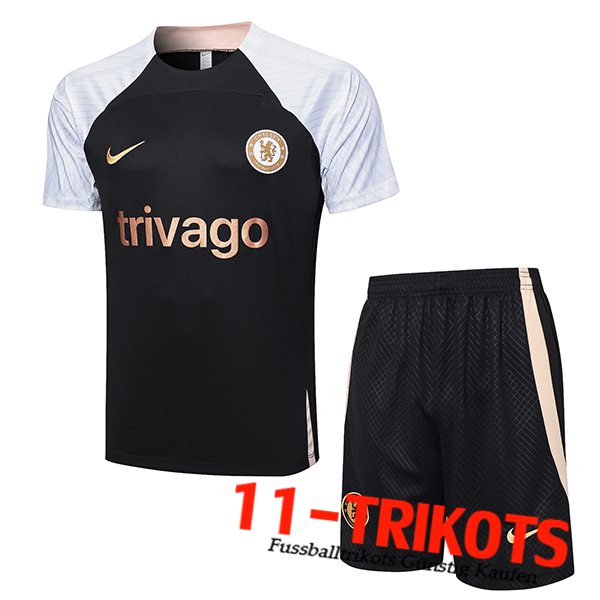 FC Chelsea Trainingstrikot + Shorts Schwarz 2023/2024 -03