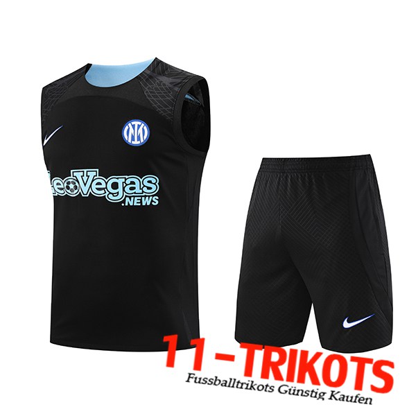 Inter Milan Trainings-Tanktop + Shorts Schwarz 2023/2024 -02