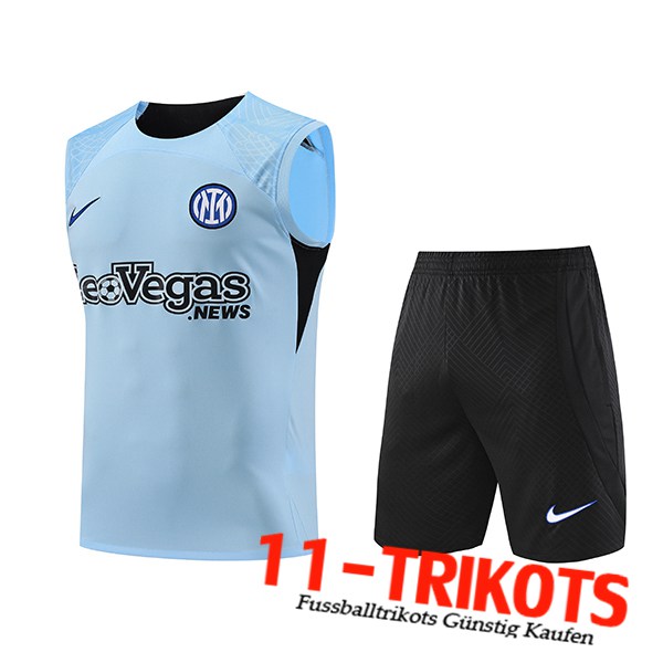 Inter Milan Trainings-Tanktop + Shorts Hellblau 2023/2024 -02