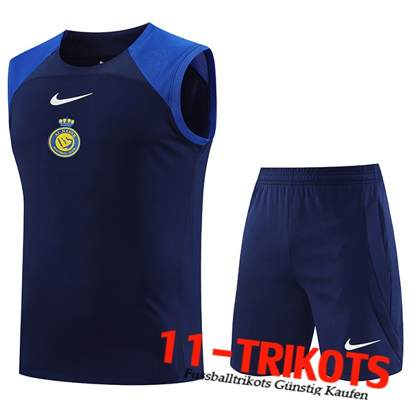 Al-Nassr FC Trainings-Tanktop + Shorts Navy blau 2023/2024