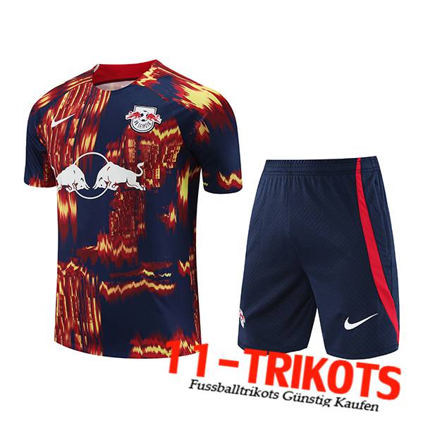 RB Leipzig Trainingstrikot + Shorts Blau/Rot 2023/2024