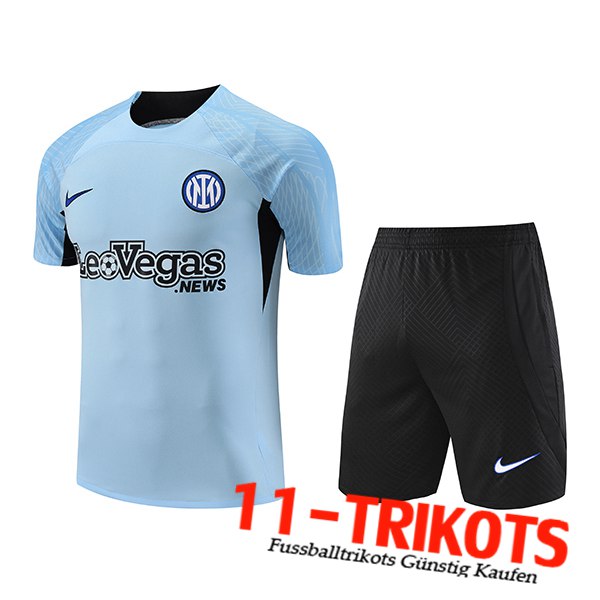 Inter Milan Trainingstrikot + Shorts Hellblau 2023/2024 -02