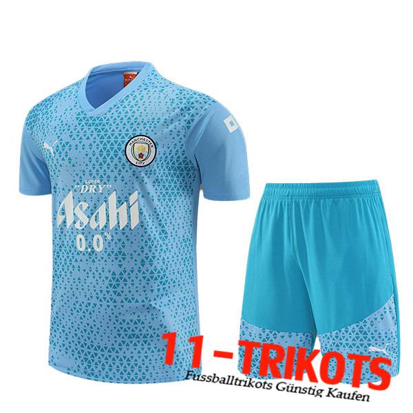 Manchester City Trainingstrikot + Shorts Hellblau 2023/2024 -02