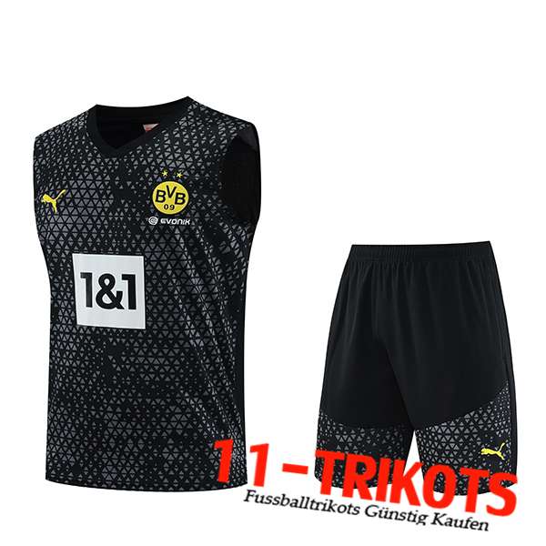 Dortmund Trainings-Tanktop + Shorts Schwarz 2023/2024