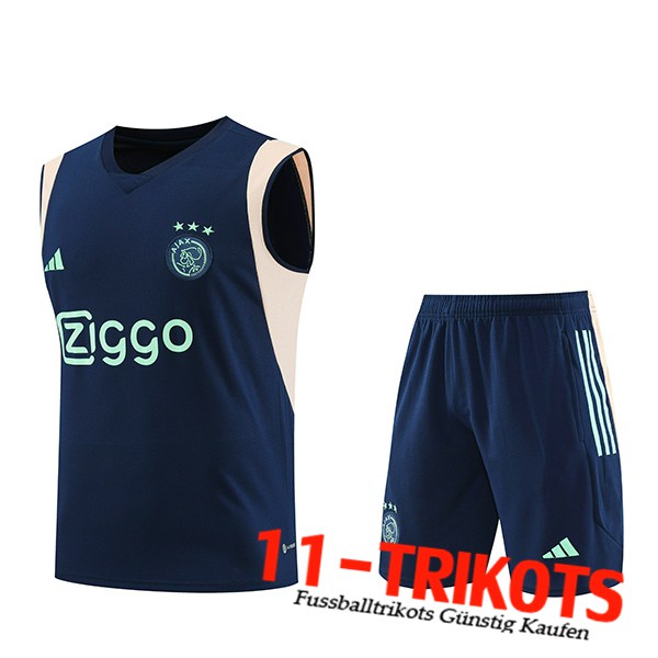 Ajax Trainings-Tanktop + Shorts Navy blau 2023/2024