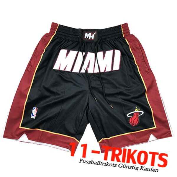 NBA Miami Heat Shorts 2023/24 Schwarz/Rot -02