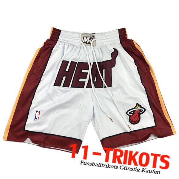 NBA Miami Heat Shorts 2023/24 Weiß/Rot -02