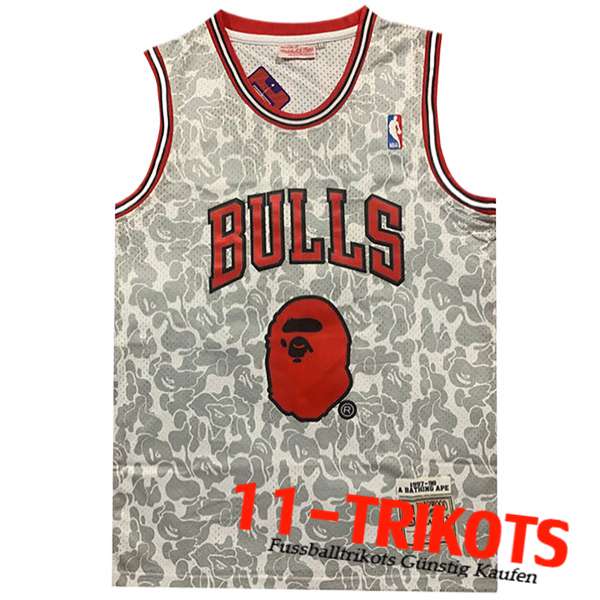 Chicago Bulls Trikot (BAPE #93) 2023/24 Grau/Rot