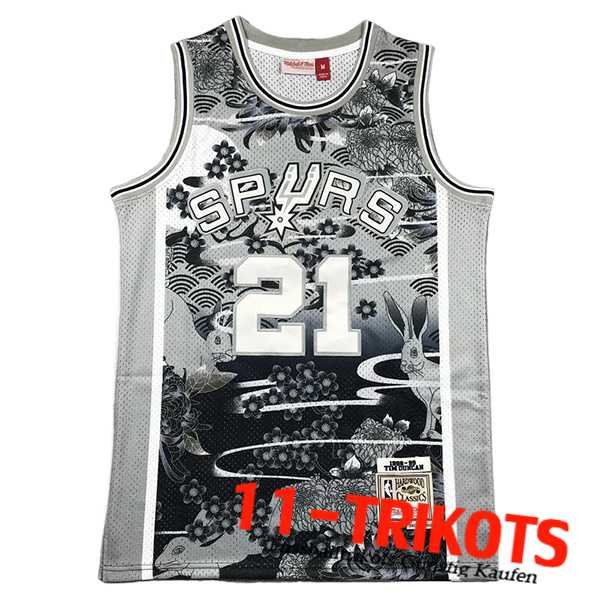 San Antonio Spurs Trikot (DUNCAN #21) 2023/24 Grau