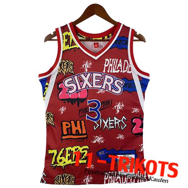 Philadelphia 76ers Trikot (IVERSON #3) 2023/24 Rot