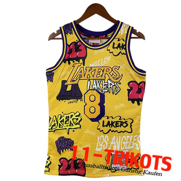 Los Angeles Lakers Trikot (BRYANT #8) 2023/24 Gelb -03